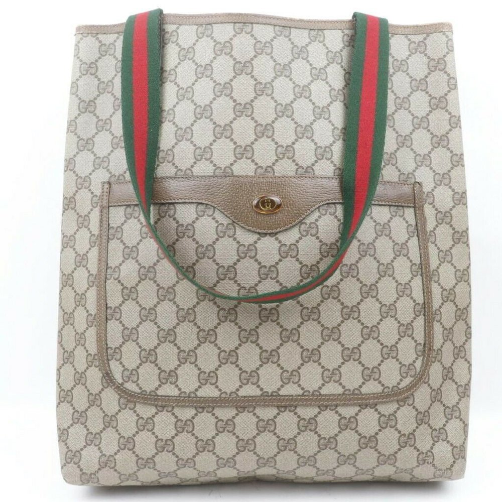 SALE! Vintage Gucci Sherry Line Guccissima Monogram Leather Tote Shoulder Bag